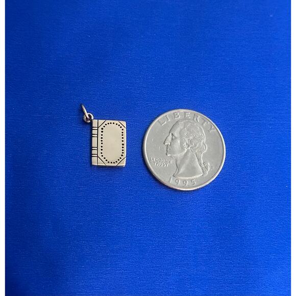 Bronze Book Charm, Bronze Book Pendant - Picture 4 of 5